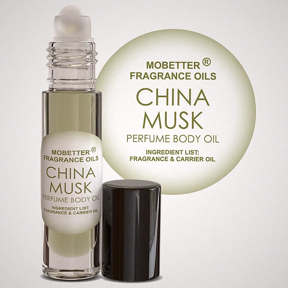 MOBETTER FRAGRANCE OILS China Musk Perfume Body Oil 0.33 Oz Roll On Glass Bottle