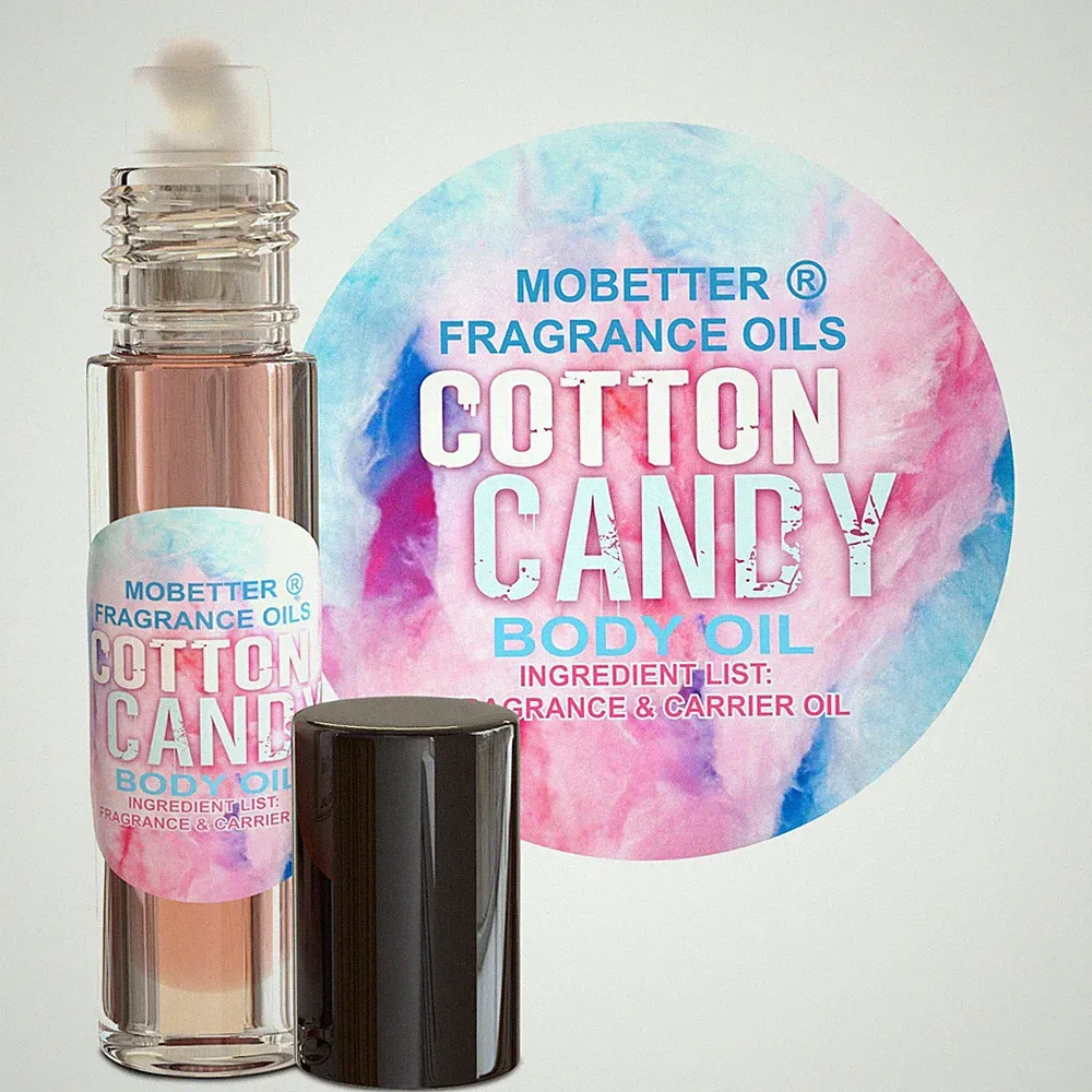 MOBETTER FRAGRANCE OILS Cotton Candy Body Oil Perfume 10ml Roll On Bottle Unisex