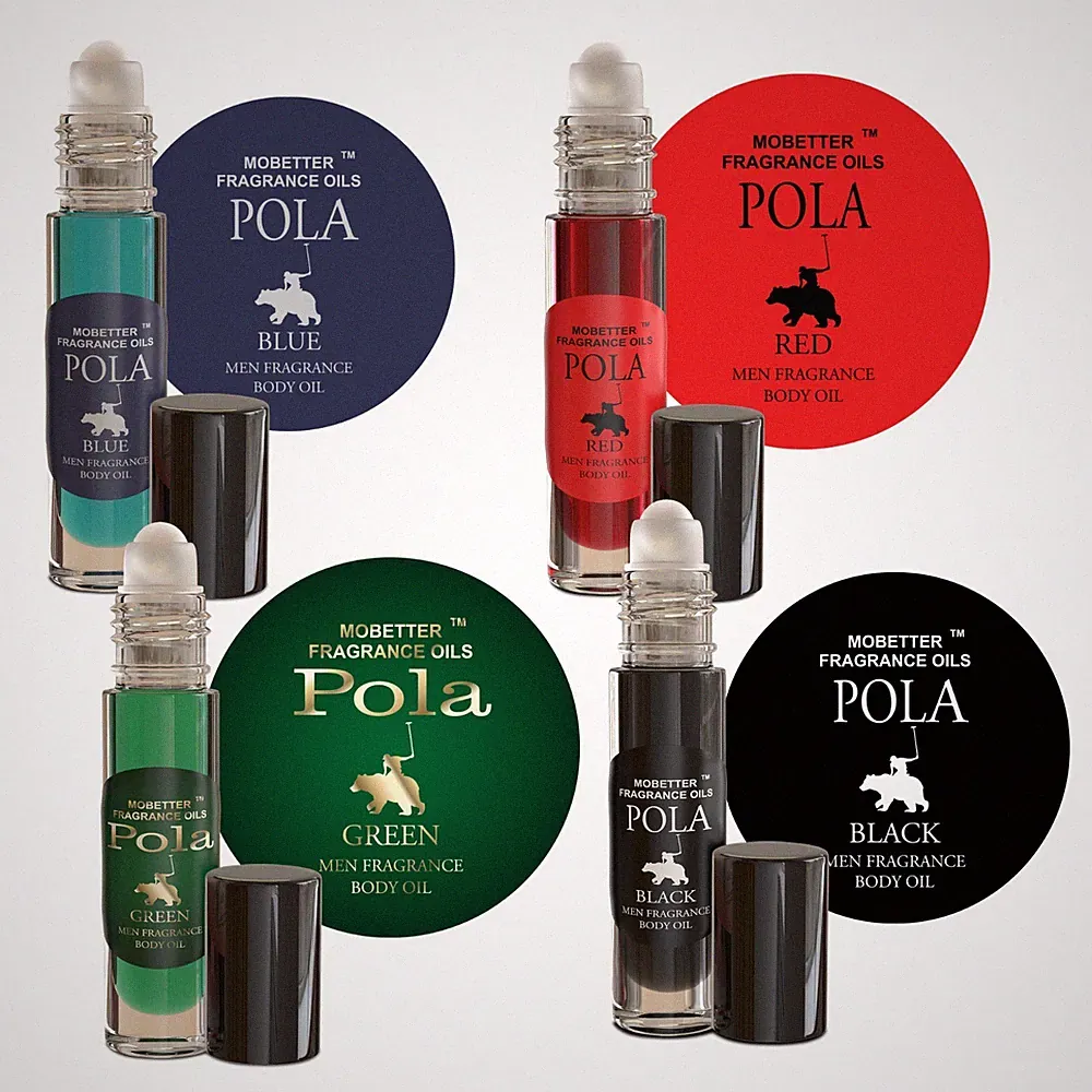MOBETTER FRAGRANCE OILS Pola Men Cologne Body Oil Set 4 piece