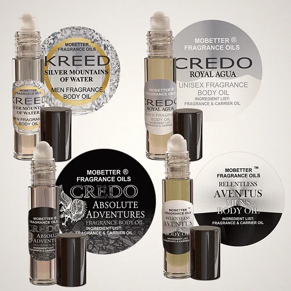 MOBETTER FRAGRANCE OILS Unisex Perfume Body Oil Bundle - Set of 4 Roll-On