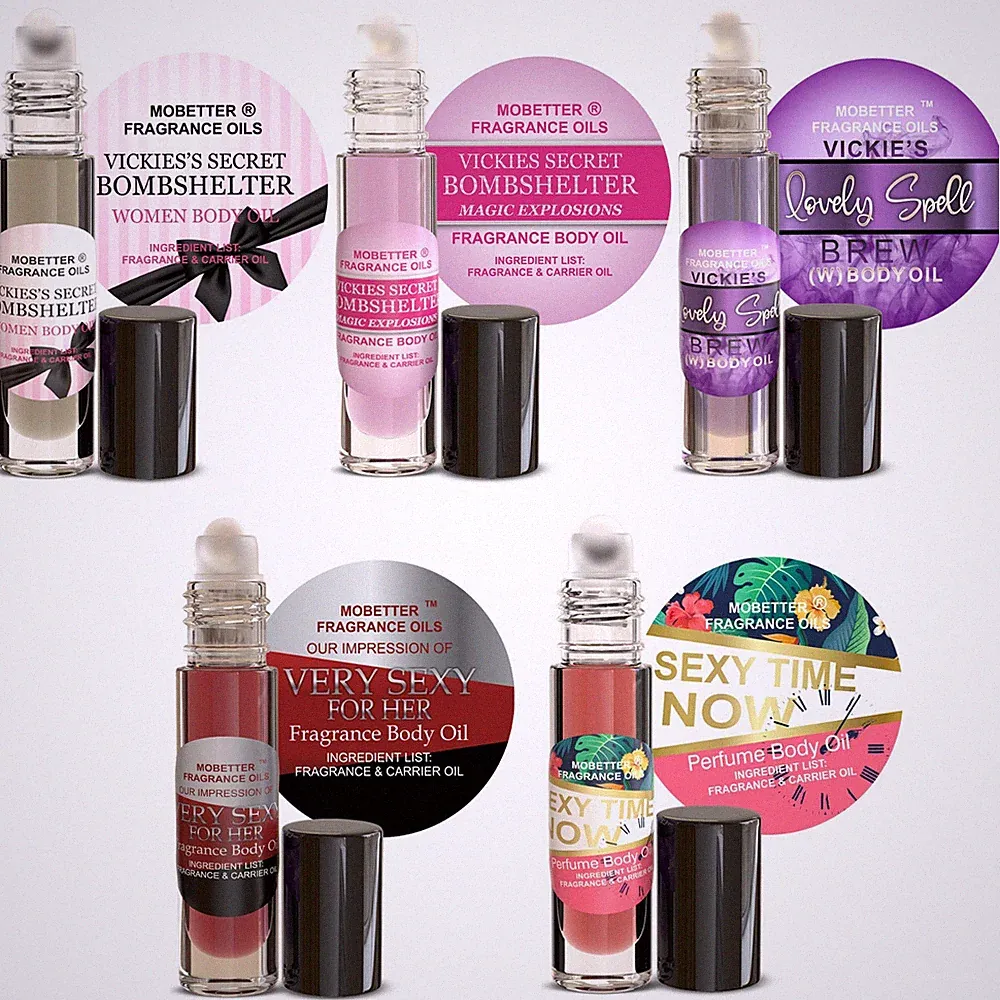 MOBETTER FRAGRANCE OILS Women's Perfume Body Oil Bundle - Set of 5 Roll-On
